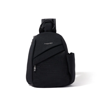 Shop Baggallini Medium Sling Crossbody Backpack In Black