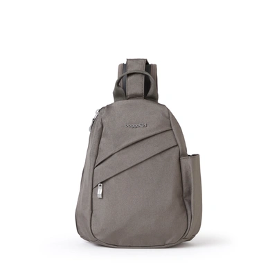 Shop Baggallini Medium Sling Crossbody Backpack In Grey