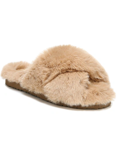Shop Sam Edelman Jeane Womens Faux Fur Padded Insole Scuff Slippers In Multi