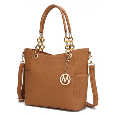 Mkf Collection By Mia K Rylee Vegan Leather Tote Handbag In Brown