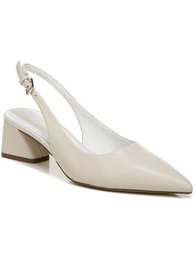 Shop Franco Sarto Racer Womens Buckle Pointed Toe Slingback Heels In White