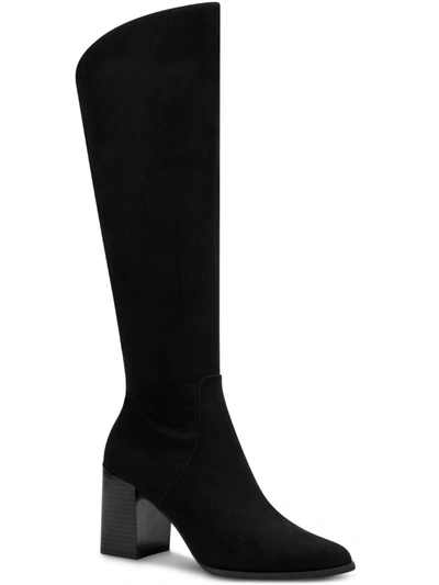 Shop Alfani Wylde Womens Faux Suede Block Heel Knee-high Boots In Multi
