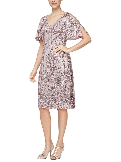 Shop Alex Evenings Womens E Mesh Cocktail And Party Dress In Pink