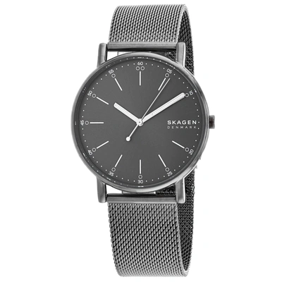 Shop Skagen Men's Grey Dial Watch In Black