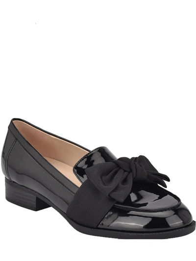 Bandolino Lindio3 Womens Patent Leather Slip On Loafers In Black