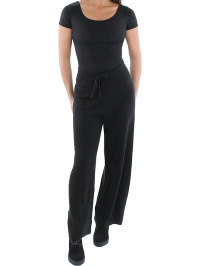 Shop Lauren Ralph Lauren Womens Cashmere Comfy Wide Leg Pants In Black
