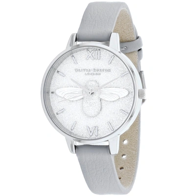 Shop Olivia Burton Women's Grey Dial Watch In White