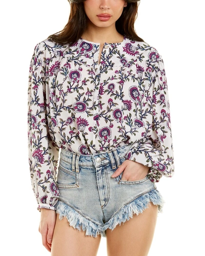 Isabel Marant Étoile Brunille Silk-blend Top In White