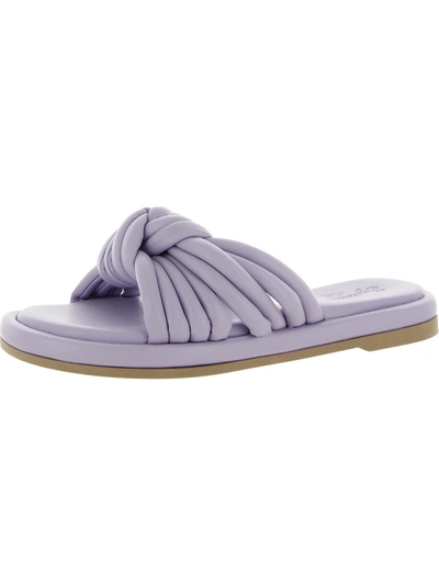 Shop Seychelles Simply The Best Womens Slip On Open Toe Slide Sandals In Purple
