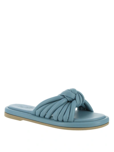 Shop Seychelles Simply The Best Womens Slip On Open Toe Slide Sandals In Blue