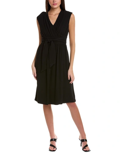 Shop Brooks Brothers Wrap Dress In Black