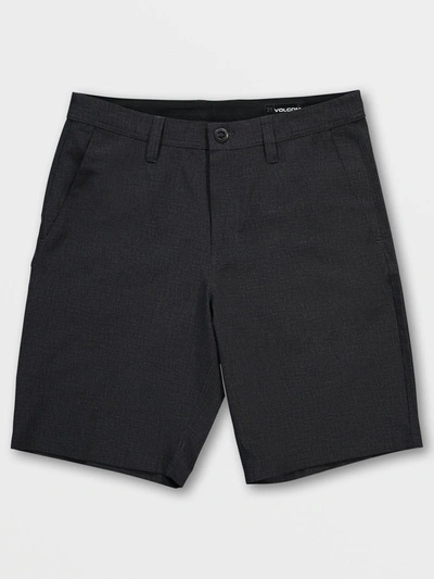 Shop Volcom Static Surf N' Turf Hybrid Shorts - Charcoal Heather In Black