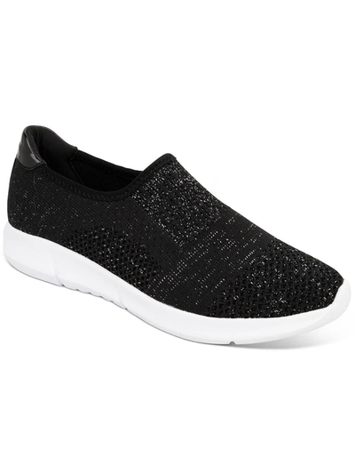 Shop Karen Scott Kassy Womens Knit Comfort Insole Casual And Fashion Sneakers In Black