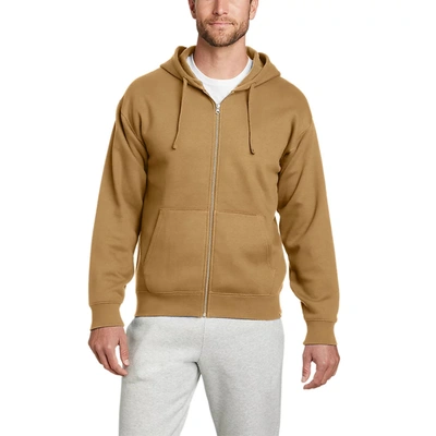 Shop Eddie Bauer Men's Cascade Full-zip Hooded Sweatshirt In Beige