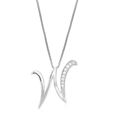 Vir Jewels 1/12 Cttw Round Cut 9 Stones Lab Grown Diamond Pendant Necklace .925 Sterling Silver 2/5 Inch With 1 In Silver