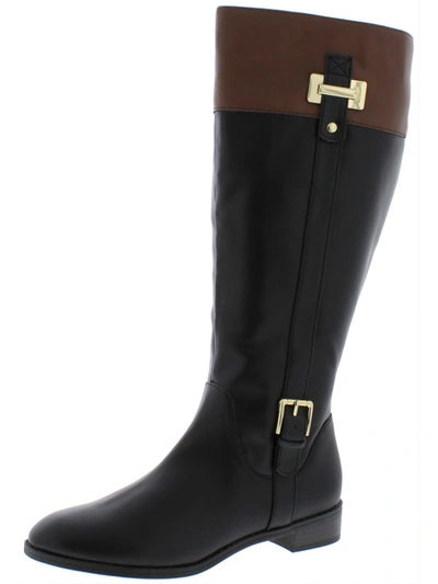Shop Karen Scott Deliee 2 Womens Knee-high Riding Boots In Black