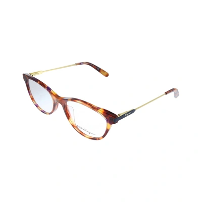 Shop Ferragamo Salvatore  Sf 2852 214 52mm Womens Cat-eye Eyeglasses 52mm In Beige