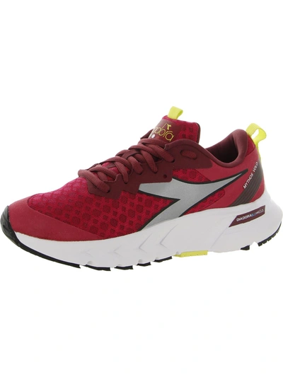 Shop Diadora Mythos Blushield Volo Womens Fitness Workout Running Shoes In Red