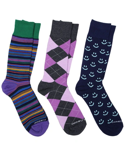 Shop Unsimply Stitched Set Of 3 Crew Sock In Multi