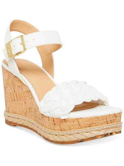 Shop Cool Planet By Steve Madden Womens Faux Leather Cork Wedge Sandals In Multi