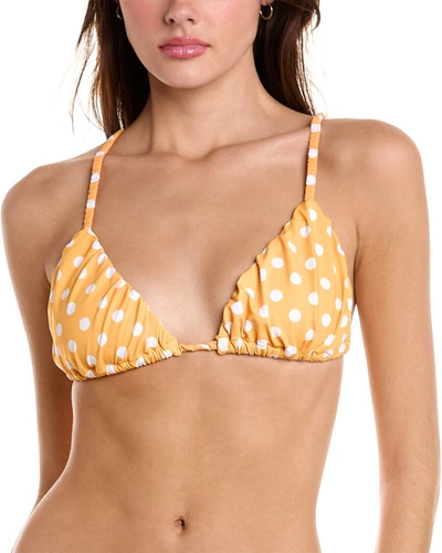Shop Caroline Constas Stacia Bikini Top In Yellow