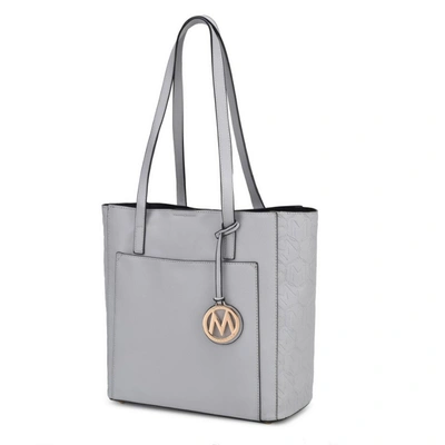 Mkf Collection By Mia K Lea Tote Vegan Leather Handbag In Grey