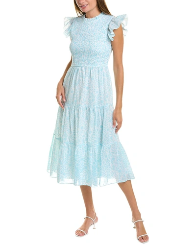 Shop Sail To Sable Smocked Dress In Blue