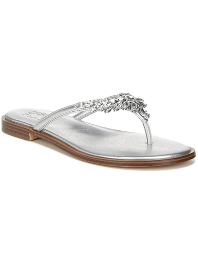 Shop Naturalizer Fallyn Womens Rhinestone Slip On Thong Sandals In Silver
