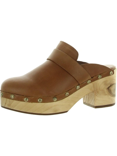 Shop Aqua Soho Womens Leather Platform Clogs In Multi