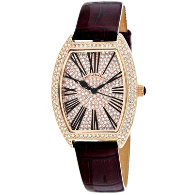 Shop Christian Van Sant Women's Rose Gold Dial Watch In Red