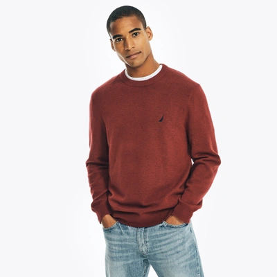 Shop Nautica Mens Sustainably Crafted Crewneck Sweater In Multi