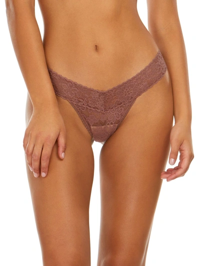 Shop Hanky Panky Daily Lace Lowrise Thong In Multi