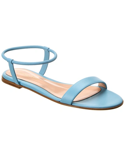 Shop Gianvito Rossi Jaime Leather Sandal In Blue