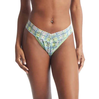 Shop Hanky Panky Daily Lace Original Rise Thong In Multi