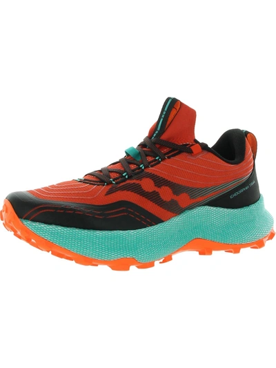 Shop Saucony Endorphin Trail Mens Lugged Sole Mid-top Hiking Shoes In Multi