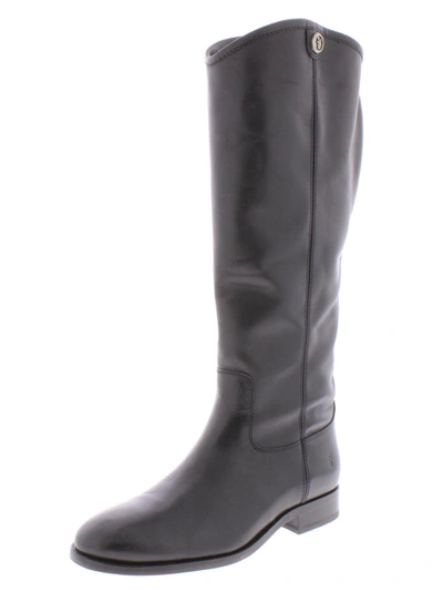 Shop Frye Melissa Button 2 Womens Leather Knee-high Riding Boots In Black