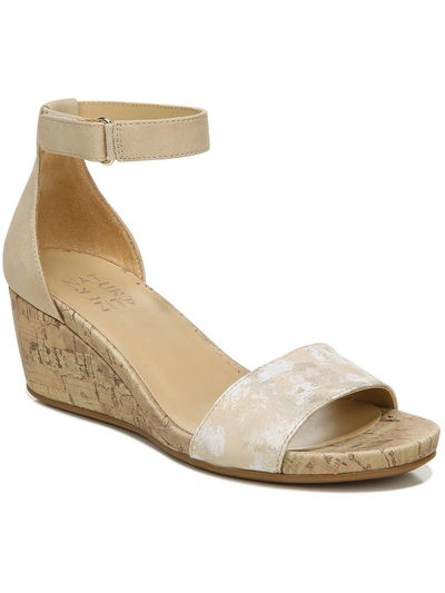 Shop Naturalizer Areda Womens Ankle Strap Cork Wedges In Grey