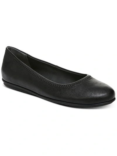 Shop Zodiac Sonia Womens Leather Round Toe Ballet Flats In Black