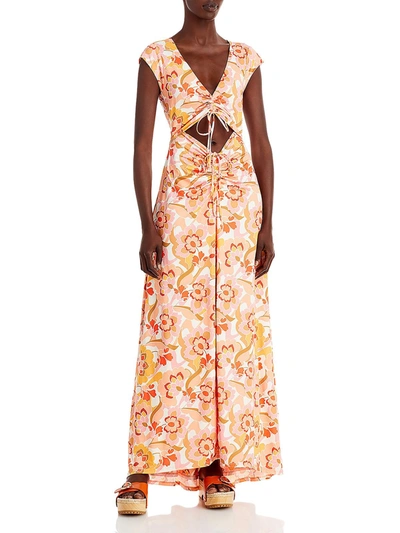 Shop Afrm Womens Cut-out Long Maxi Dress In Multi