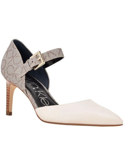 Shop Calvin Klein Sekin 2 Womens Patent Mary Janes D'orsay Heels In Multi