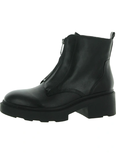 Shop Marc Fisher Wippa Womens Leather Lugged Sole Ankle Boots In Black