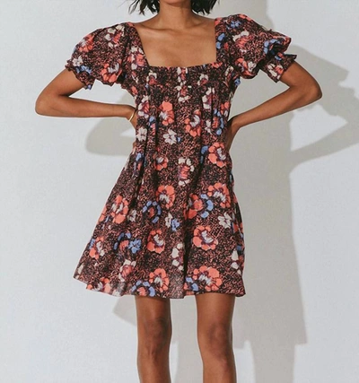 Shop Cleobella Mischa Mini Dress In Calista Floral In Multi