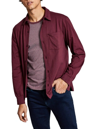 Shop And Now This Mens Regular Fit Knit Button-down Shirt In Pink