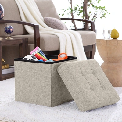 Posh Habitat Foldable Tufted Storage Ottoman