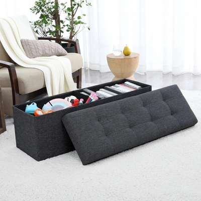 Posh Habitat Foldable Tufted Storage Ottoman