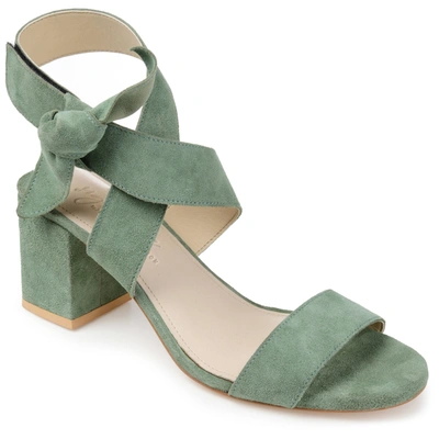 Shop Journee Signature Signature Women's Genuine Leather Tru Comfort Foam Hether Pump In Green