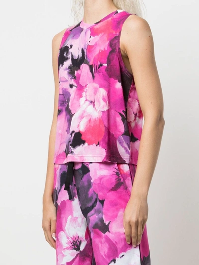 Shop Marchesa Casey Top Printed In Pink