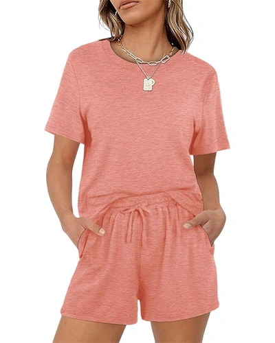 Shop Orso Levi 2pc Shirt & Short Set In Pink