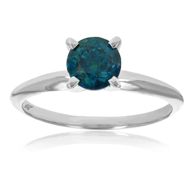 Shop Vir Jewels 1 Cttw Igi Certified I1 Clarity Blue Diamond Solitaire Ring 14k White Gold