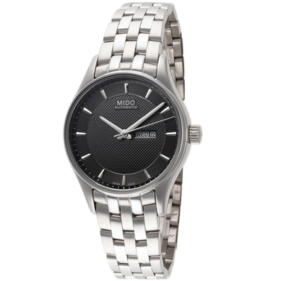 Shop Mido Women's Belluna Black Dial Watch In Silver